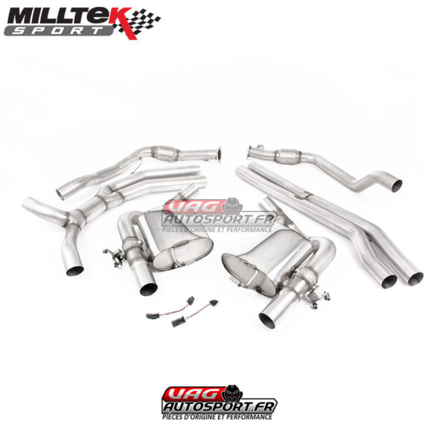 Demi-Ligne d'échappement / Catback avec suppression d'Intermédiaire - Audi RS4 B9 - 2.9 V6 Turbo - SSXAU752 - Milltek