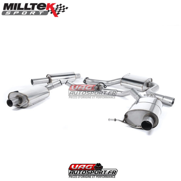 Demi Ligne d'échappement / Cat-Back avec Intermédiaire - Skoda Octavia 5E vRS 2.0 TSI - SSXSK020 - Milltek