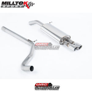 Demi ligne d'échappement Milltek / Catback sans intermédiaire - VW Polo Mk4 GTi 1.8T - SSXVW108 - Milltek