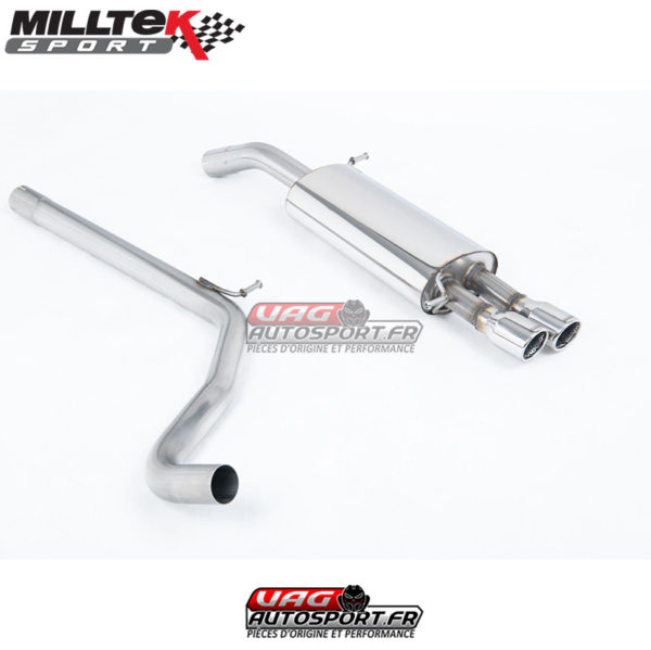 Demi ligne d'échappement Milltek / Catback sans intermédiaire - VW Polo Mk4 GTi 1.8T - SSXVW108 - Milltek