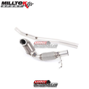 Downpipe + CataSport HJS (Installation avec ligne Milltek) - VW Golf Mk7.5R/ Audi S3 8V.2 / SEAT Ateca Cupra 300 4Drive / Leon Cupra MK3 300 4x4 / VW T-Roc R - 2.0 TSI EA888.3 300cv FAP OPF - SSXVW512 - Milltek