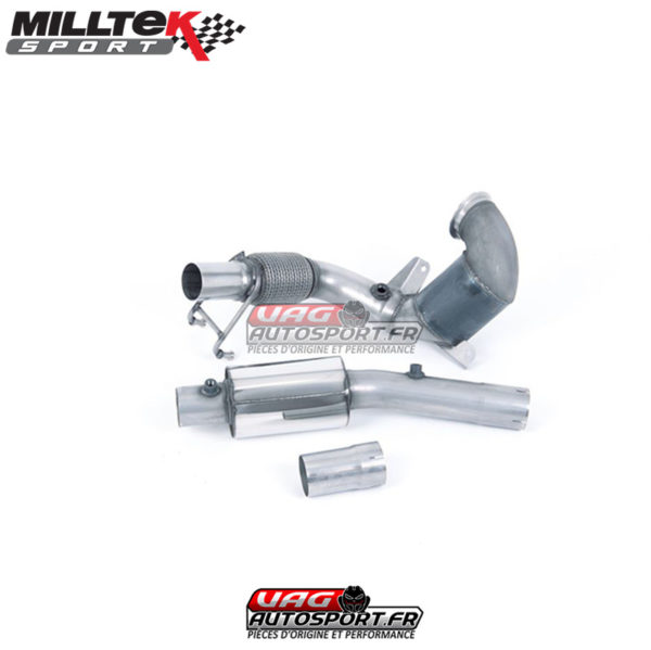 Downpipe + CataSport + Suppression FAP (installation avec ligne Milltek) - VW Polo Mk6 GTI 2.0 TSI & Audi A1 GB 40 TFSI - 2.0 TSI 200cv avec FAP- SSXVW553 - Milltek