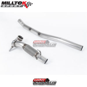 Downpipe + Decata (Montage avec ligne Milltek) - VW Golf Mk7.5R & Audi S3 8V.2 & SEAT Ateca 2019 & SEAT Leon 5F Cupra 300 4x4 & T-Roc R 2019 - 2.0 TSI EA888.3 300cv FAP - SSXVW511 - Milltek
