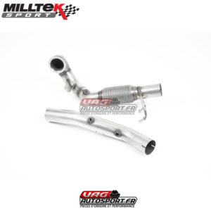 Downpipe Cast (Descente de turbo) avec ByPass FAP et Decata (Montage avec ligne Milltek) - VW Golf Mk7.5 GTi TCR Performance & SEAT Leon 5F Cupra 290cv- SSXVW543 - Milltek