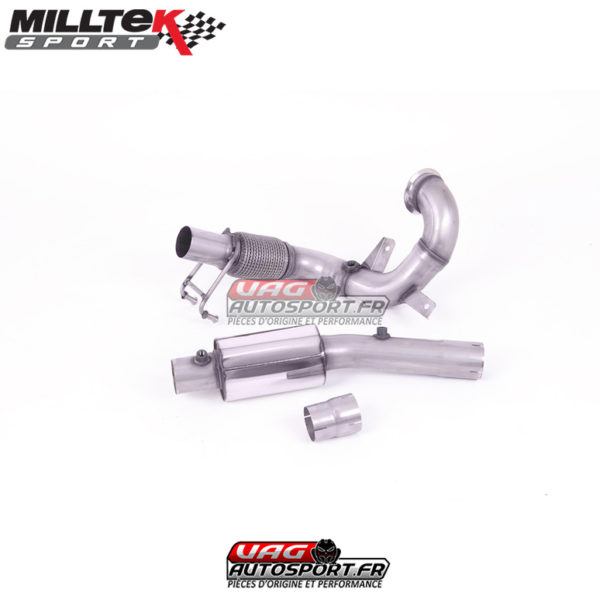 Downpipe + Décata - (Installation avec ligne origine) - VW Polo Mk6 GTI 2.0 TSI 5 & Audi A1 GB 40 TFSI - 2.0 TSI 200cv avec FAP - SSXVW555 - Milltek
