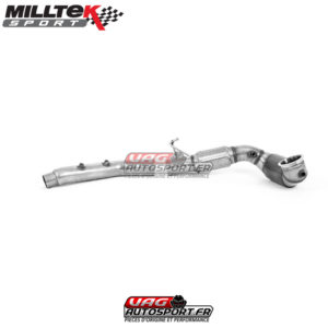 Downpipe avec Cata Sport (HJS 200 CPSI et Bypass FAP) montage avec ligne Milltek - VW Golf 8 GTI 245cv OPF MODELS - SSXVW640 - Milltek
