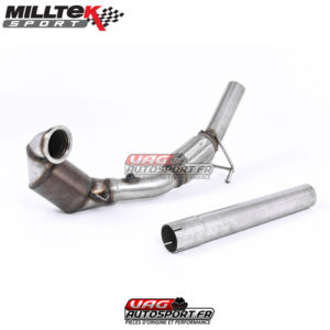 Downpipe avec Cata Sport (montage avec ligne Milltek) - SEAT Ibiza 6P 2017+ Cupra 1.8TFSI & VW Polo Mk5 2010 - 2017 GTI 1.8 TSI 192cv - SSXVW417 - Milltek