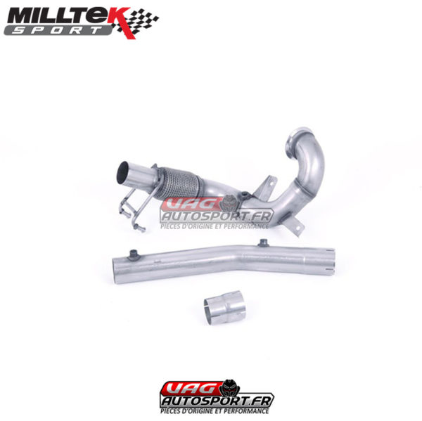 Downpipe + Décata + Bypass FAP (Installation avec ligne d'origine) - VW Polo Mk6 GTI AW 2.0 TSI & Audi A1 GB 40 TFSI - 2.0 TSI 200cv avec FAP / OPF - SSXVW562 - Milltek