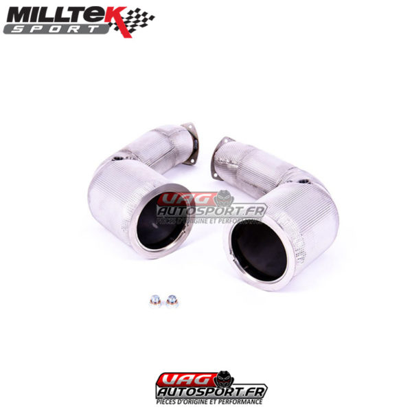 Downpipes + Décata - Audi RSQ8 & SQ8 4MN 2020+ - 4.0 TFSI V8 Bi Turbo ( sans FAP / OPF ) - SSXAU955 - Milltek