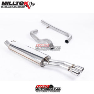Cat-Back / Demi ligne d'échappement sans intermédiaire  - VW Bora Mk4 1.8T et Bora 1.9 TDI 130 150cv - SSXVW064 - Milltek