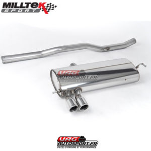 Demi ligne d'échappement Milltek / Catback sans intermédiaire - VW Golf Mk4 1997 - 2004 Mk4 4-Motion V6 - SSXVW075 - Milltek