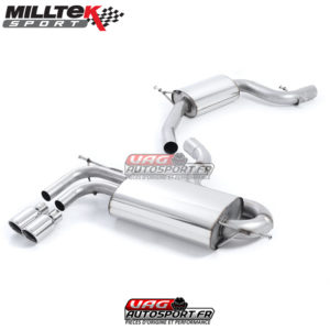 Demi Ligne / Cat-Back avec Intermédiaire  - VW Golf 5 GTi / Audi A3 8P 2.0TFSI /SEAT Leon 1P FR 2.0 TFSI 200-211cv & Cupra 2.0 TFSI 240cv - SSXVW148 - Milltek