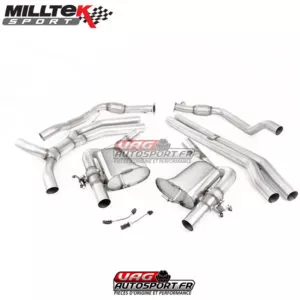 Demi-Ligne d'échappement / Catback avec suppression d'Intermédiaire - Audi RS4 B9 - 2.9 V6 Turbo - SSXAU752 - Milltek