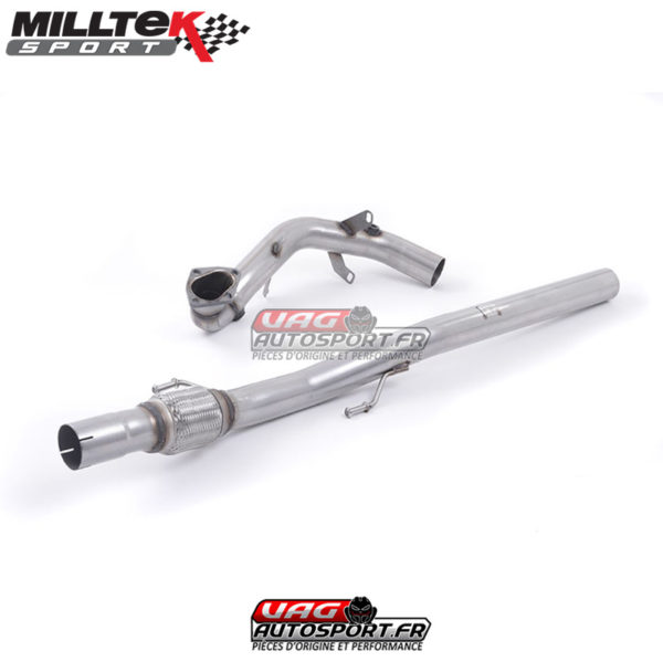 Downpipe + Decata (Montage avec ligne Milltek) - SEAT Ibiza 6J Cupra 1.4 TSI 180cv / VW Polo Mk5 GTi 1.4 TSI 180cv & Audi A1 8X 1.4 TFSI 185cv / Skoda Fabia 5J vRS 1.4 TSI 180cv - SSXAU297 - Milltek
