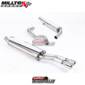Demi Ligne d'échappement / Cat-Back avec Intermédiaire  - VW Bora Mk4 1.8T & 1.9 TDI 130 150 - SSXVW032 - Milltek