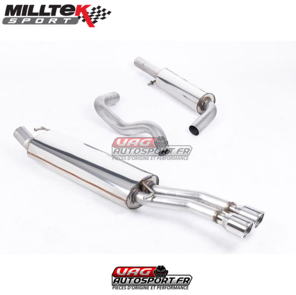 Demi Ligne d'échappement / Cat-Back avec Intermédiaire  - VW Bora Mk4 1.8T & 1.9 TDI 130 150 - SSXVW032 - Milltek