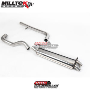 Demi ligne d'échappement Milltek / Catback sans intermédiaire - VW Golf IV 1.9 TDI / SEAT Leon 1M Cupra 1.9 TDi 90cv 110cv 150cv - SSXVW055 - Milltek