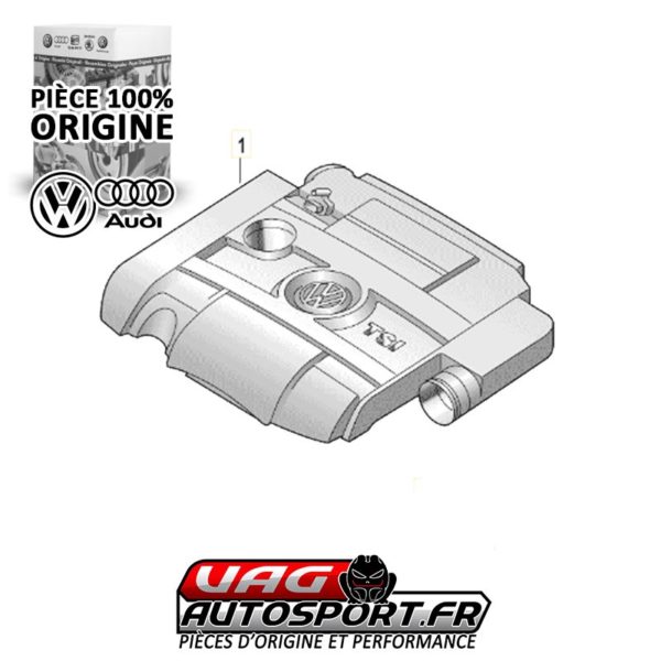 Cache moteur origine pour VW GOLF 6 Gti Edition 35 - Golf 6R - 2.0 TFSI EA113 - PIÈCE ORIGINE VOLKSWAGEN – Image 3