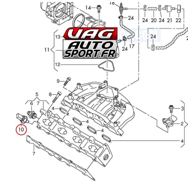 Capteur de pression carburant 200bars -G247- pour 2.0TFSI EA113 - Pièce origine BOSCH – Image 5