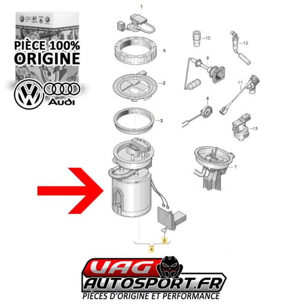 Pompe basse pression pour moteur 2.0 TFSI EA113 & EA888.2 (2 roues motrices) - Pièces 100% origine VW – Image 3
