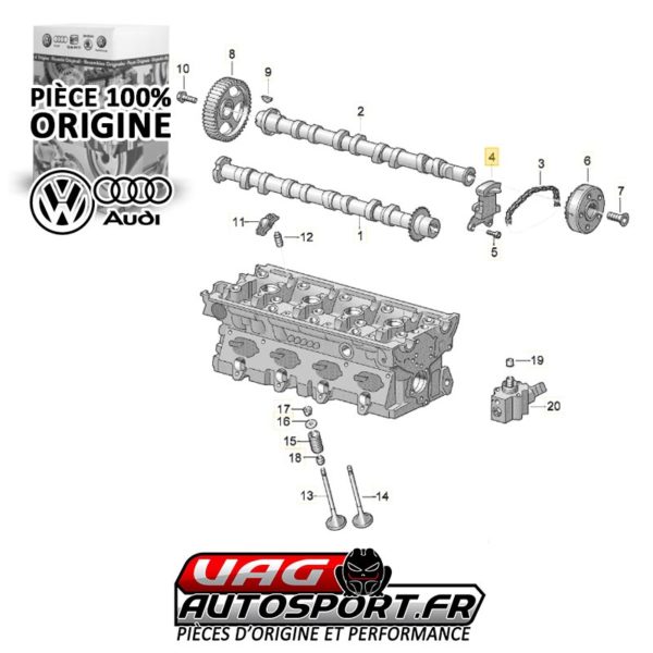 Kit Tendeur du double Arbre à cames pour moteurs 2.0 TFSI EA113 - Pièces 100% origine VW – Image 4