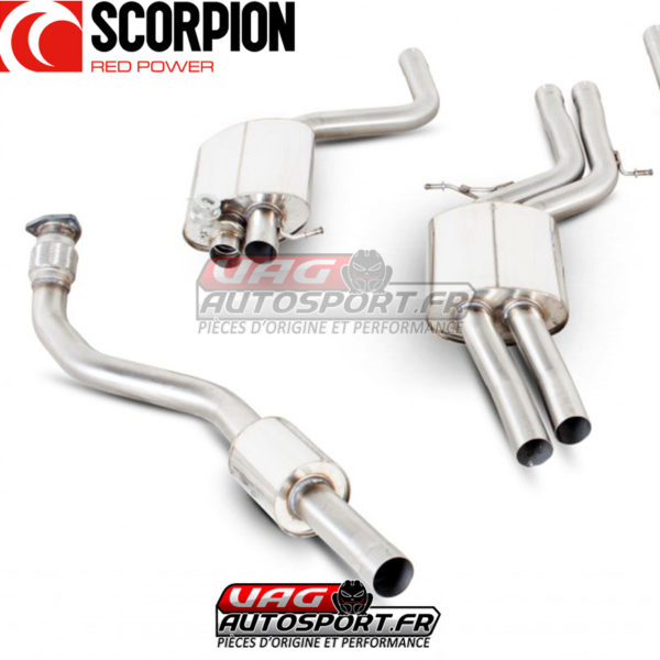 Demi-ligne d'échappement inox Scorpion pour AUDI RS4 B8 4.2 FSI Quattro Avant - SAU048SYS - Scorpion – Image 7