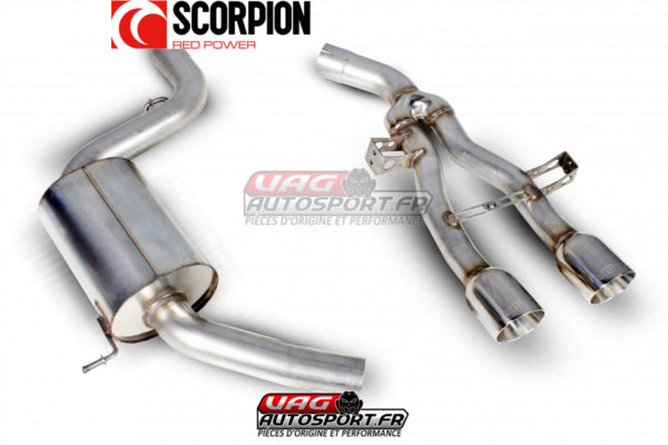 Catback Scorpion dual avec silencieux intermédiaire pour Seat Leon 2 Cupra 1P - SSTS009 – Image 2