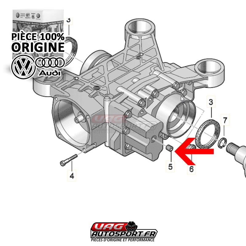 Bouchon vidange huile Haldex magnétique différence arrière RacingLine Golf  7 7.5 8 GTI R S3 RS3