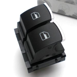 Bloc boutons de Lève-vitres chromé - côté conducteur 3 portes - pièce originale VW