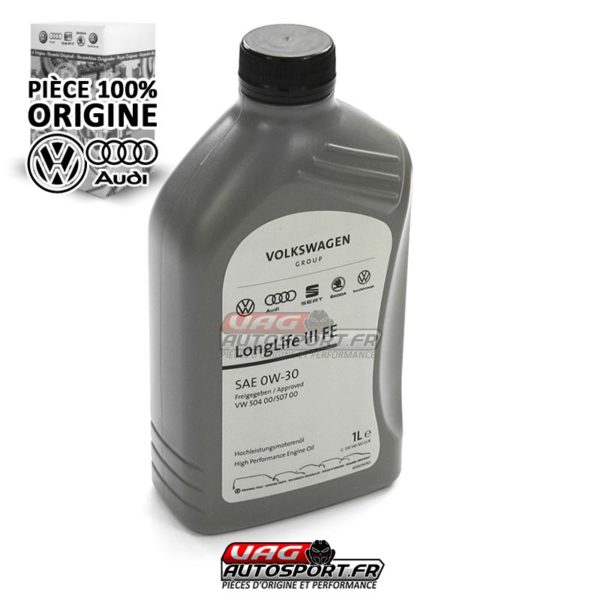 Huile moteur origine VW / AUDI - 1L Longlife III - SAE 0W30 - Norme 504.00 507.00 - GS55545M2