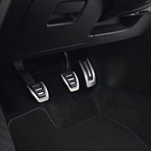 Caches pédales alu brossé pour boîte manuelle VW Golf Passat Touran Polo - pièces origine VW