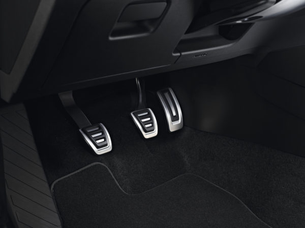 Caches pédales alu brossé pour boîte manuelle VW Golf Passat Touran Polo - pièces origine VW