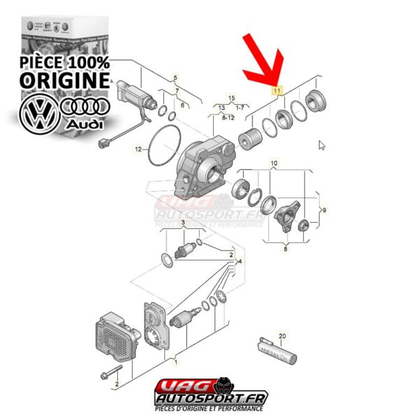 Kit de vidange pour HALDEX 4 (Allroad Quattro 4Motion) avec Filtre - origine VW / Audi – Image 2