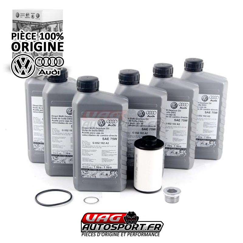 Kit Vidange Huile de boite de vitesses DSG – Huile + Filtre + joints + bouchon – Pièce 100% origine VW / AUDI