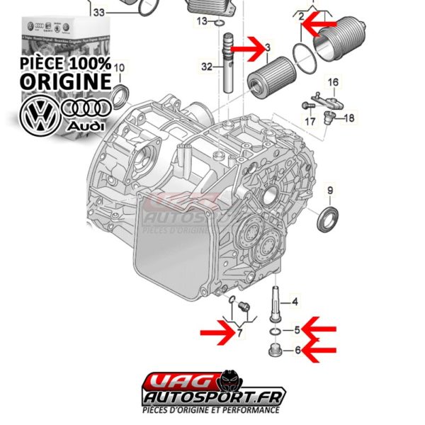 Kit Vidange boite de vitesses DSG7 DQ380/DQ381 - Pièce 100% origine Volkswagen / Audi – Image 4