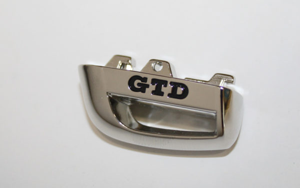 Capuchon de Clé GTD - Chrome et Noir - Couvre-Clé de Voiture - 100% origine VW - 5G0959893AFOD