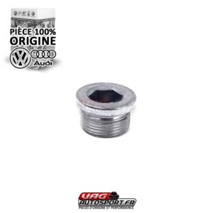 Bouchon de vidange et sa bague joint pour boites de vitesses DSG DQ250 DQ500 DQ380 DQ381 - Pièce 100% origine Volkswagen / Audi