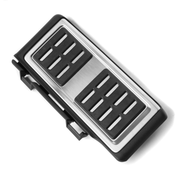 Repose-pieds inox origine VW / AUDI pour Golf 7 Audi A3 (8V) - alu brossé