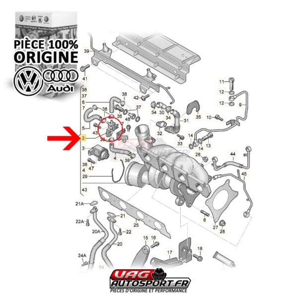 Electrovanne N75 pour moteur 2.0 TFSI EA113 - Pièces 100% origine VW / AUDI – Image 5