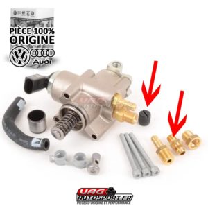 Ensemble vise de purge + bouchon de pompe haute pression - 2.0 TFSI EA113 - Pièce origine VW