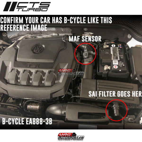 Kit d'admission 3″ CTS Turbo pour 1.8/2.0 TSI EA888.3B non-MQB - CTS-IT-220R-B – Image 2