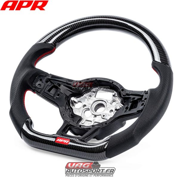 Volant carbone, cuir perforé et surpiqûres rouge APR pour VW Golf 7 GTI DSG - MS100201 – Image 4