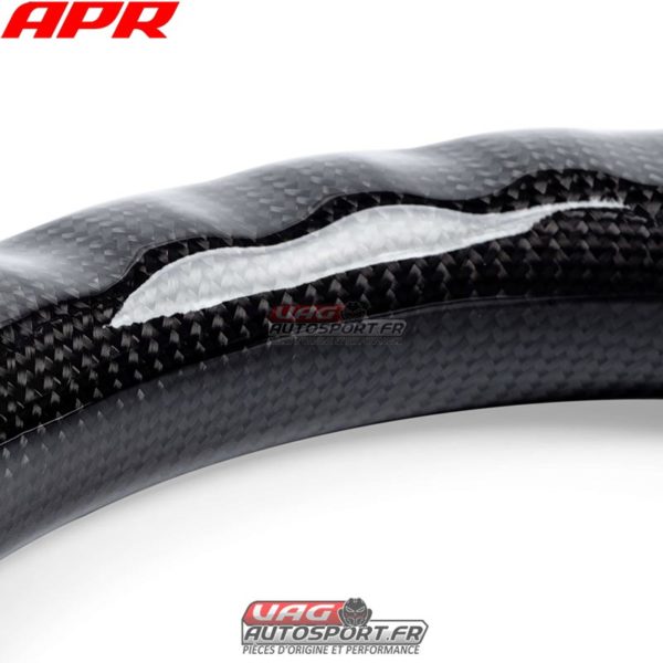 Volant carbone et cuir perforé avec surpiqûres grises pour VW Golf 7R MS100206 (boite manuelle) – Image 5