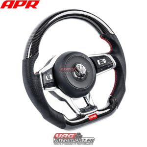 Volant carbone, cuir perforé et surpiqûres rouge APR pour VW Golf 7 GTI DSG - MS100201