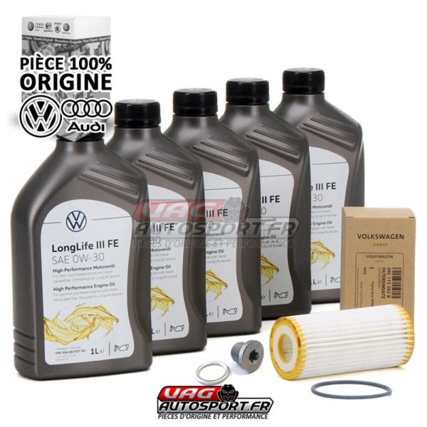 Kit Vidange moteur (Huile Filtre Joints & bouchons) - 2.0 TSI EA888.4 - Pièces 100% origine VW