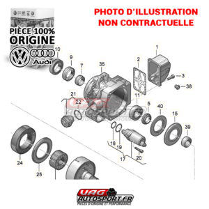 Ensemble vise de vidange et joints pour vidange HALDEX (4Motion / Quattro) - Pièce 100% origine Volkswagen / Audi