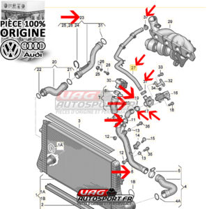 Kit de conversion Turbo K04 sur moteur 2.0 TFSI EA113 - Pièces 100% origine Volkswagen / Audi