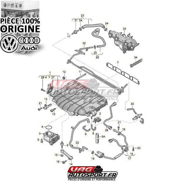 Flexible 06H133583F - 2.0 TSI EA888 - Pièce 100% origine Volkswagen / Audi – Image 5