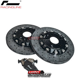 Jeu de plaquettes + disques de frein arrière 310 x 22 mm - Carbone - Racingline - VWR680020 - VAG MQB