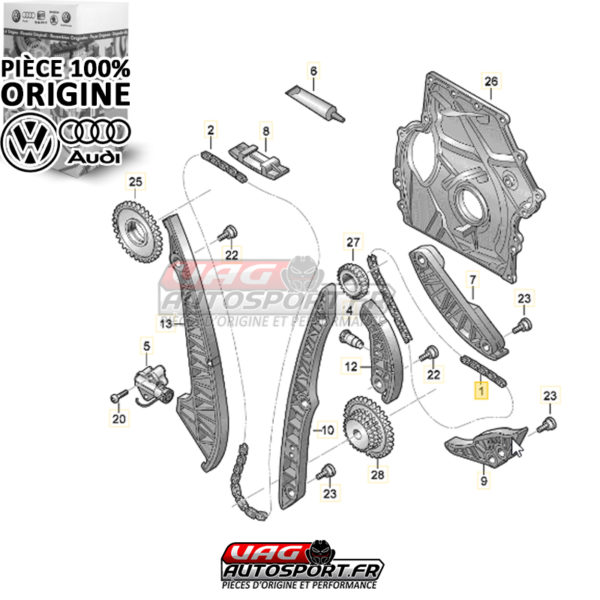 Kit chaine de distribution - 2.0 TSI EA888 GEN3 MQB - Pièces origine VW/AUDI – Image 4